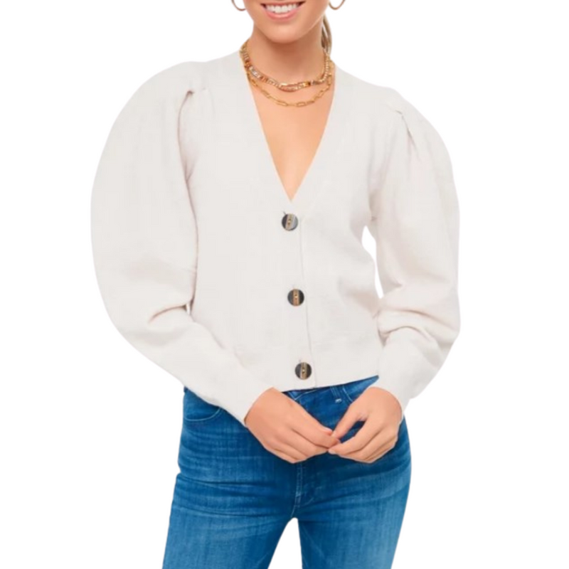 Madelyn Wool Cardi in Ivory