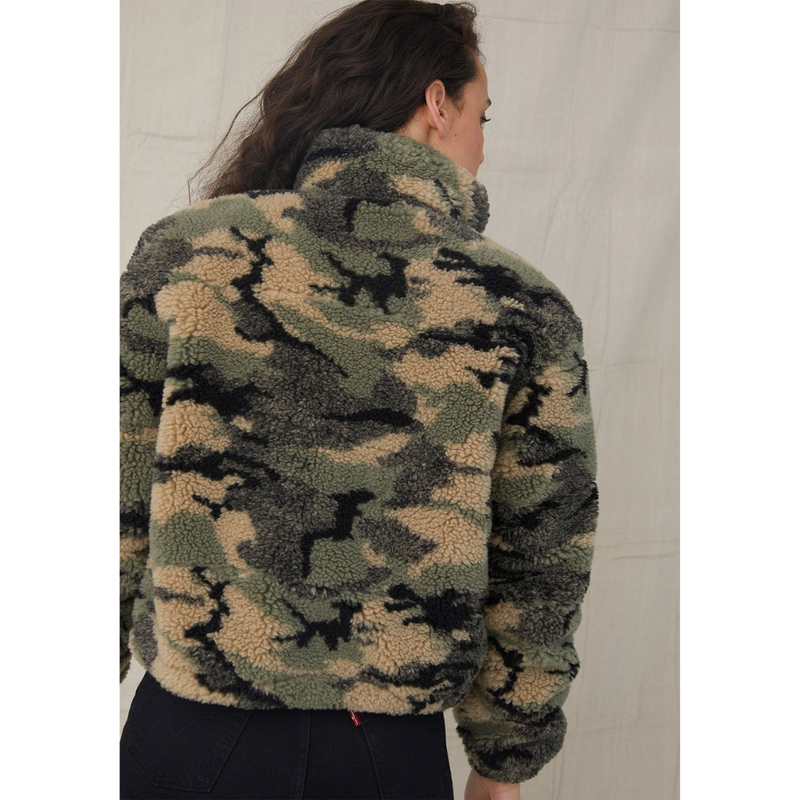 fluffy camo jacket