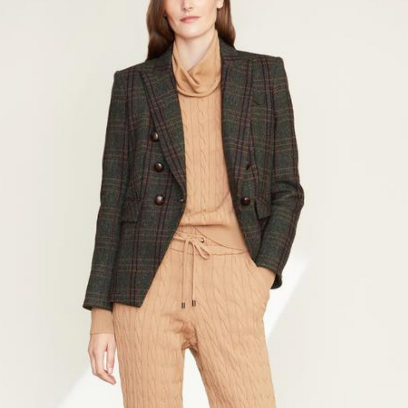 veronica beard miller jacket plaid