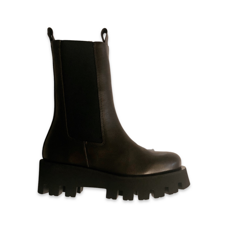 Adalia Chelsea Boot in Dark Brown