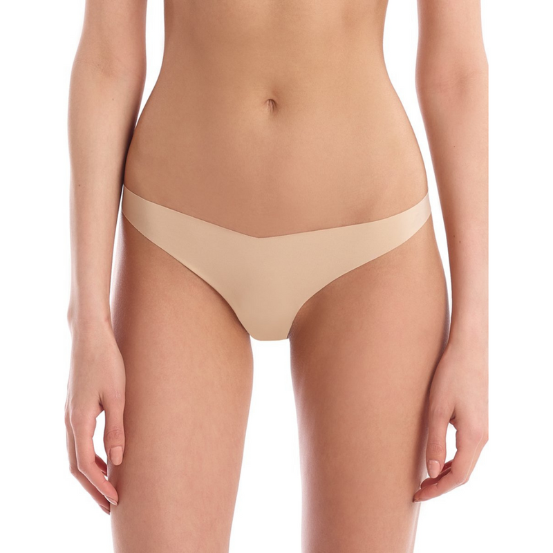 Classic Solid Tiny Thong in Beige