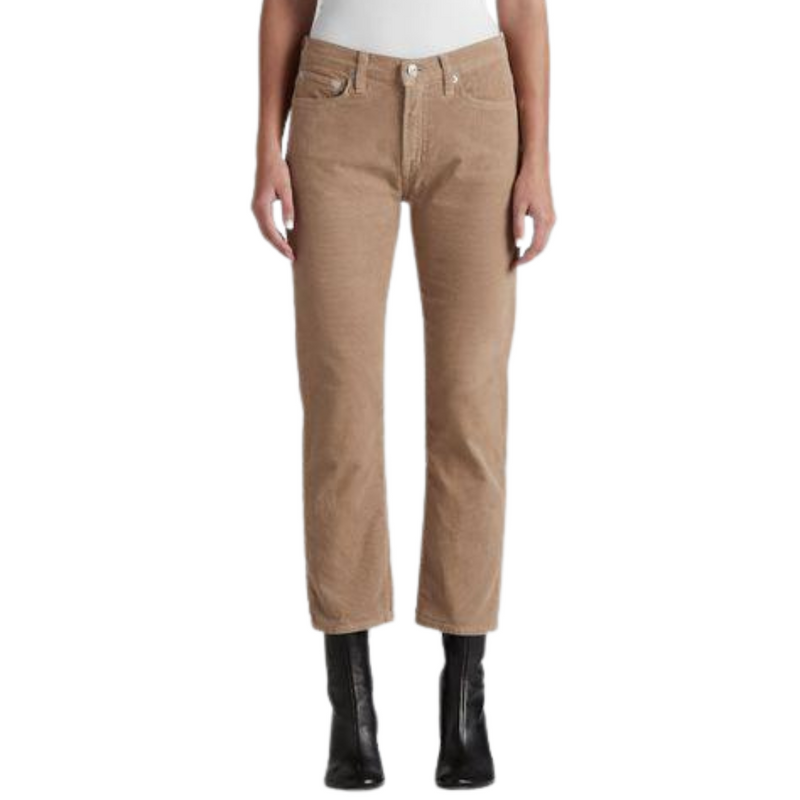 Elin Cropped Straight Leg Jeans in Camel