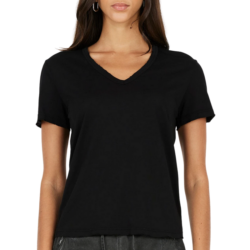 Standard V-Neck Tee in Jet Black