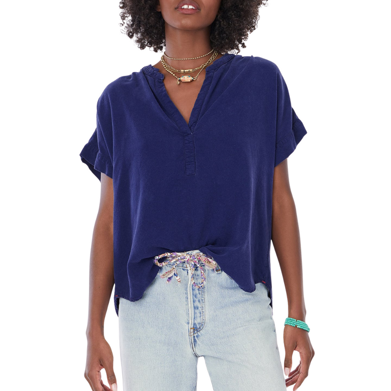 Carleigh Top in Washed Indigo