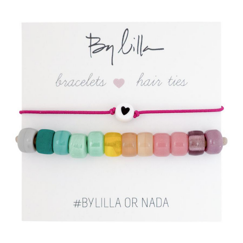 By Lilla Pastel Heart Stackable Elastics