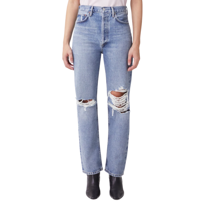 90's Pinch Waist High Rise Straight Jean