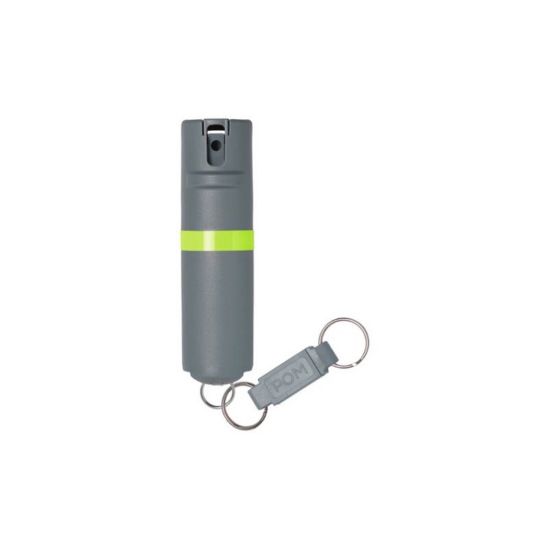 Pom Industries Key Pepper Spray in Grey/Lime