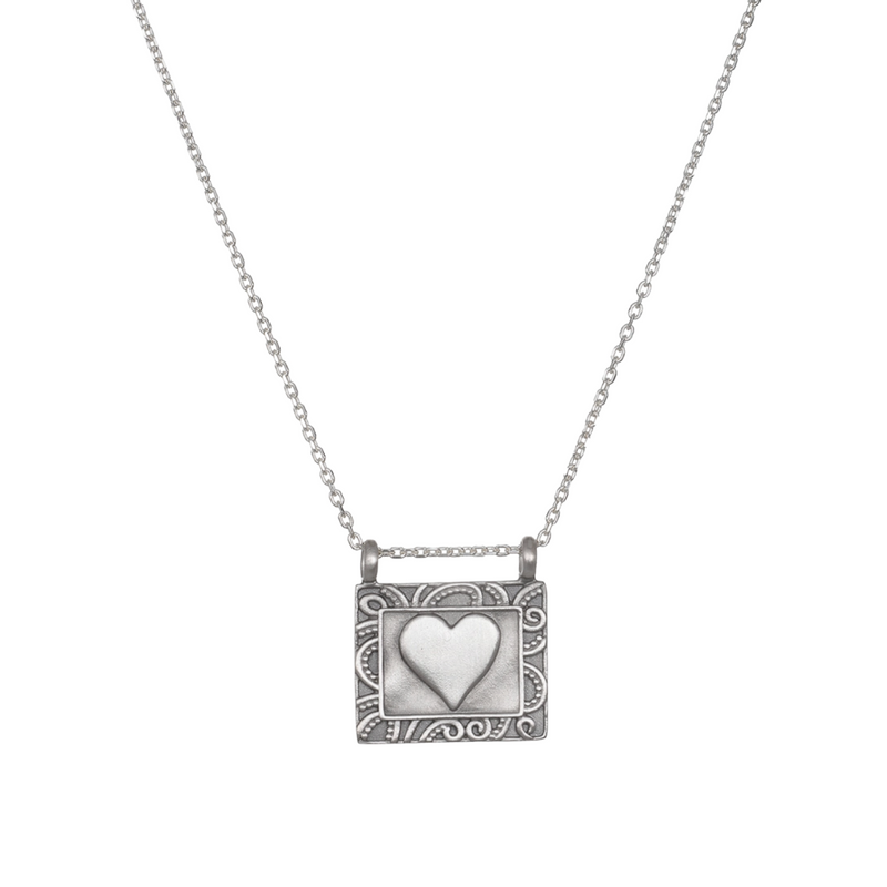 Heart Centered Silver Necklace