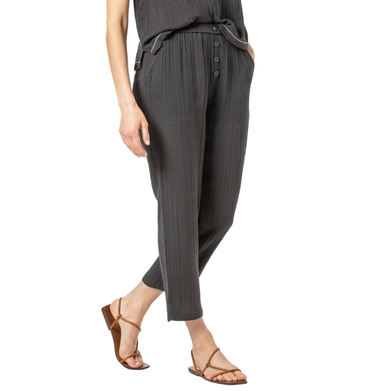 Lilla P Button Front Pant in Dolphin