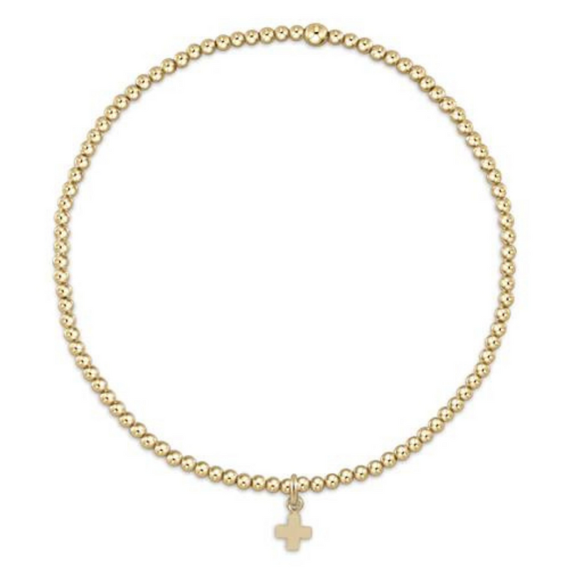 Enewton Classic Gold 15" Choker 2mm Bead Signature Cross