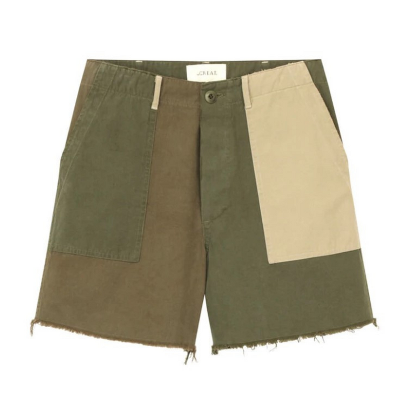 Vintage Army Shorts in Patchwork