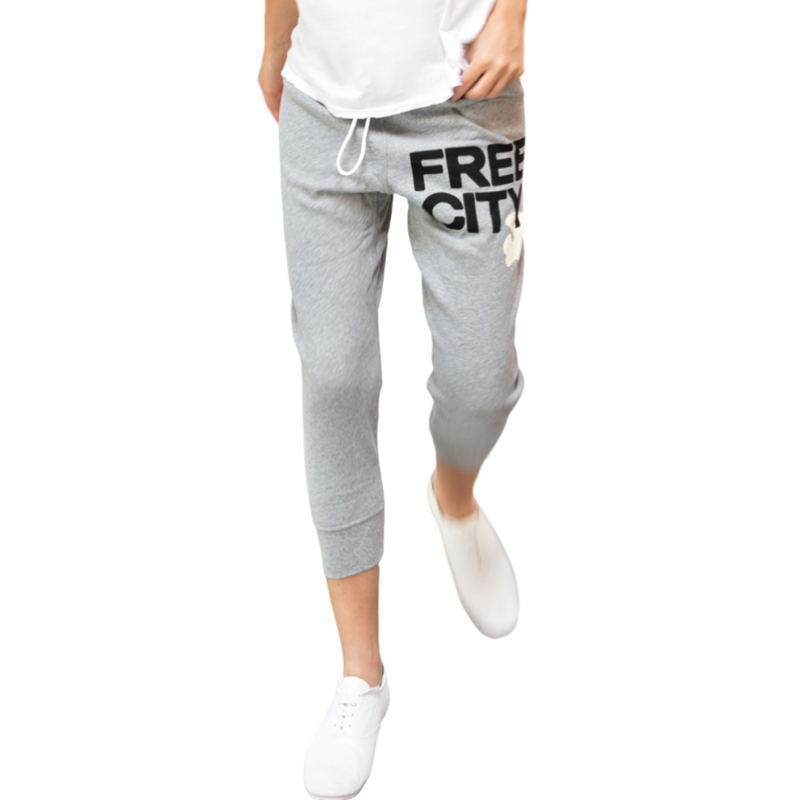 Sweatpants in Grey with White Dove