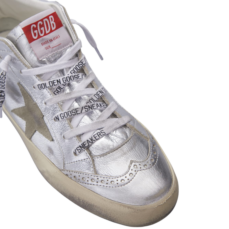 Golden Goose Mid Star Laminated Upper And Spur Suede Star And Wave ...
