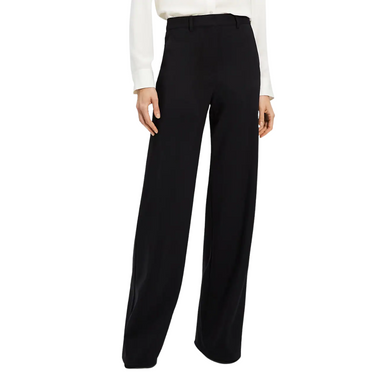 Theory Terena Precision Ponte High Waist Trousers in Black in Vermont