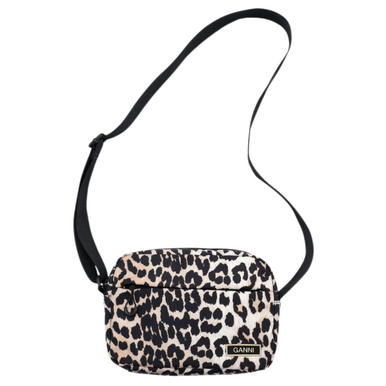 hoppe forudsætning triathlon Ganni Recycled Tech Festival Bag in Leopard in Vermont