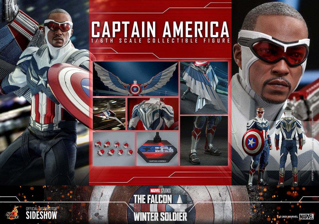 Hot Toys 1/6 Captain America The Falcon Winter Soldier Action Figure TMS040 9