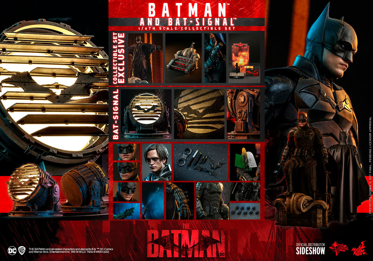 訳あり ホットトイズ THE BATMAN バットシグナル HOTTOYS Hot Toys 1/6 The Batman and Bat-Signal