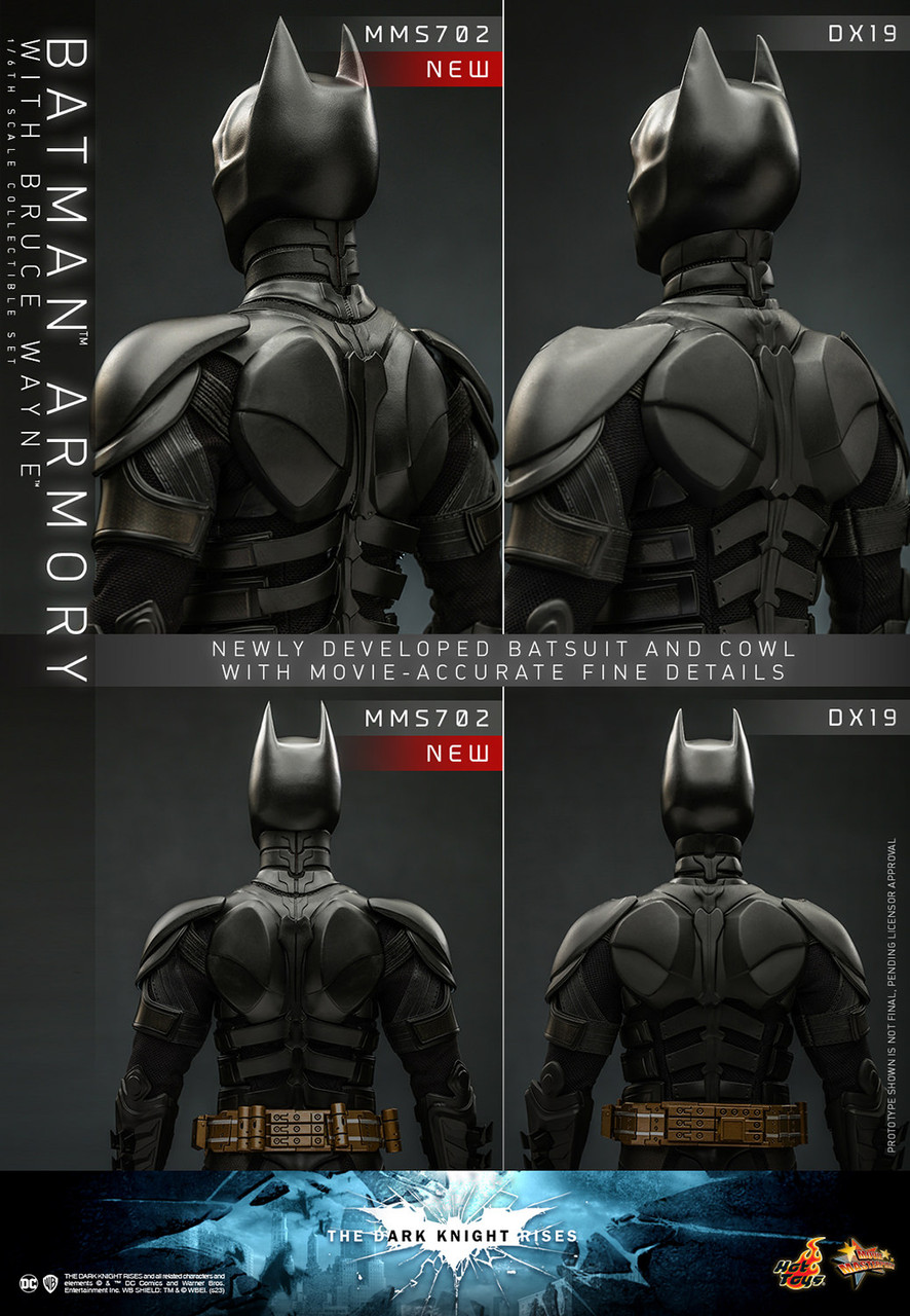Hot Toys 1/6 Bruce Wayne & Batman Armory Action Figure Set MMS702 7