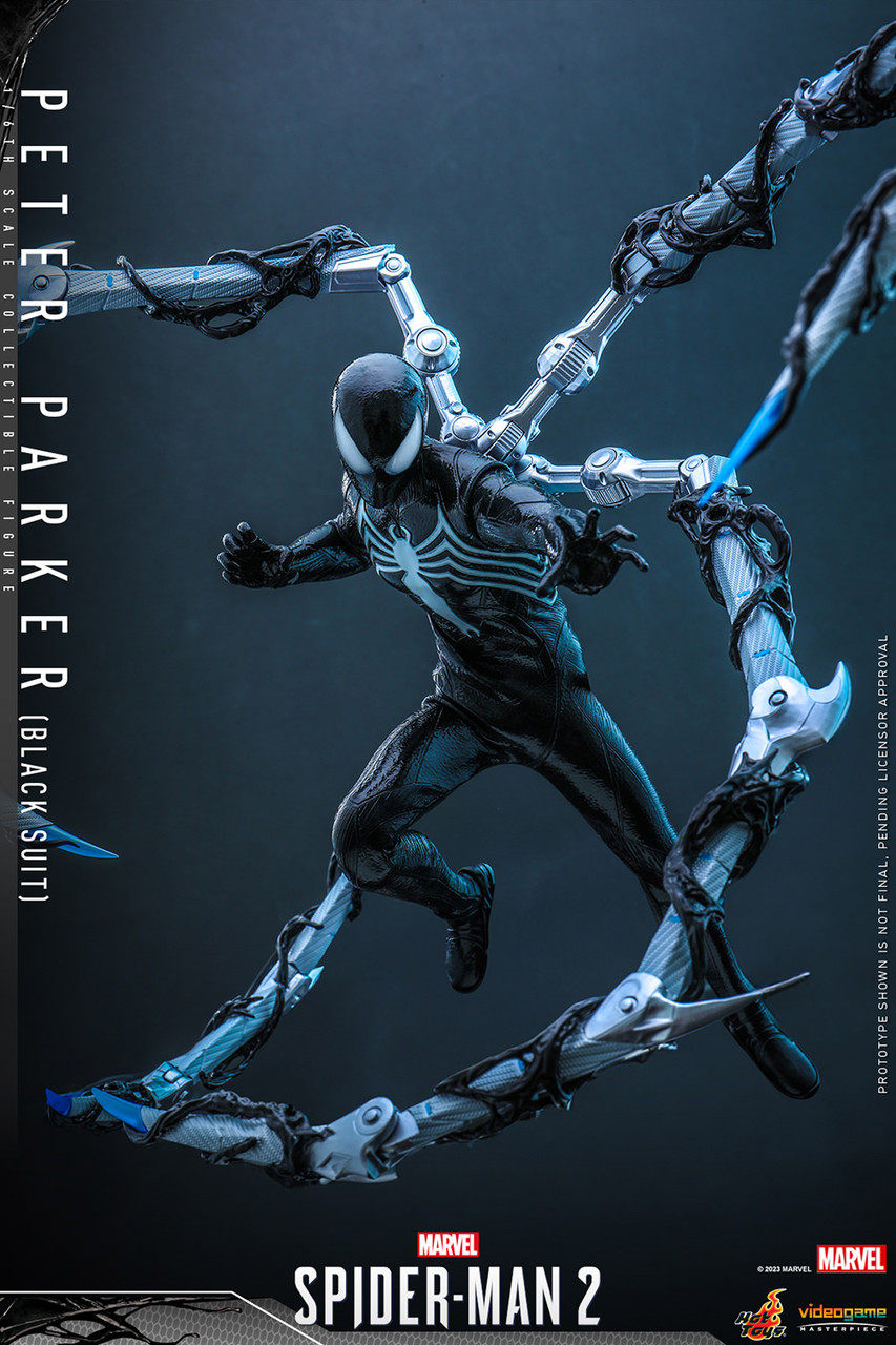Hot Toys 1/6 Spider Man Peter Parker Black Suit Figure VGM56 4