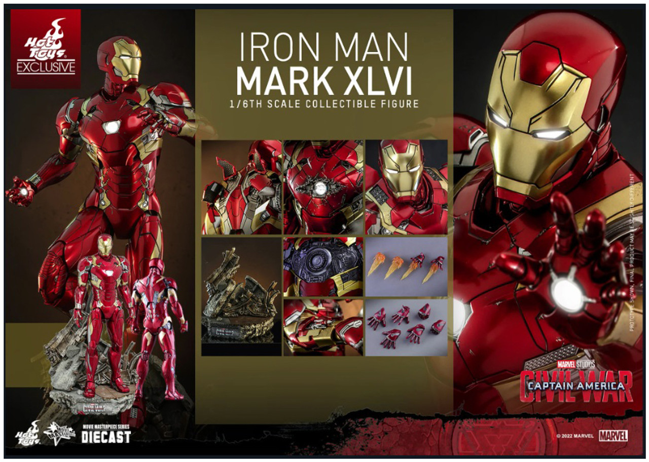 Hot Toys 1/6 MMS608D42 Iron Man Mark XLVI Exclusive Action Figure 9