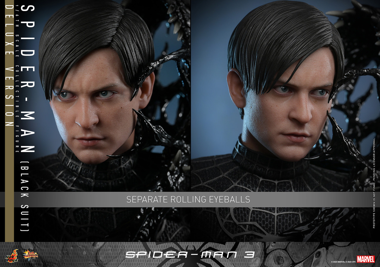 Hot Toys 1/6 MMS728 Spider-Man (Black Suit) Deluxe Tobey Maguire Action Figure 5