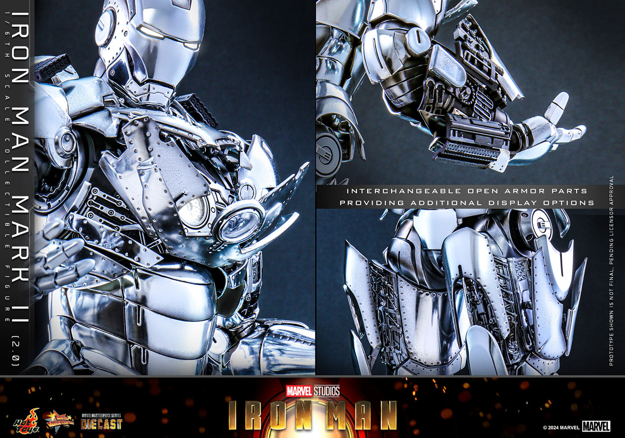 Hot Toys 1/6 MMS733D59 Iron Man Mark II (2.0) Diecast Action Figure 6