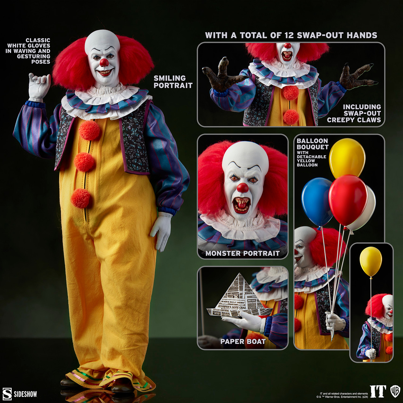 Sideshow 1/6 Pennywise Tim Curry Action Figure 100479 9