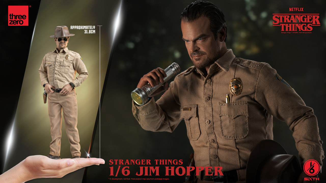 The Stranger Things Threezero 1/6 3Z0515 Jim Hopper Action Figure Season 1 7