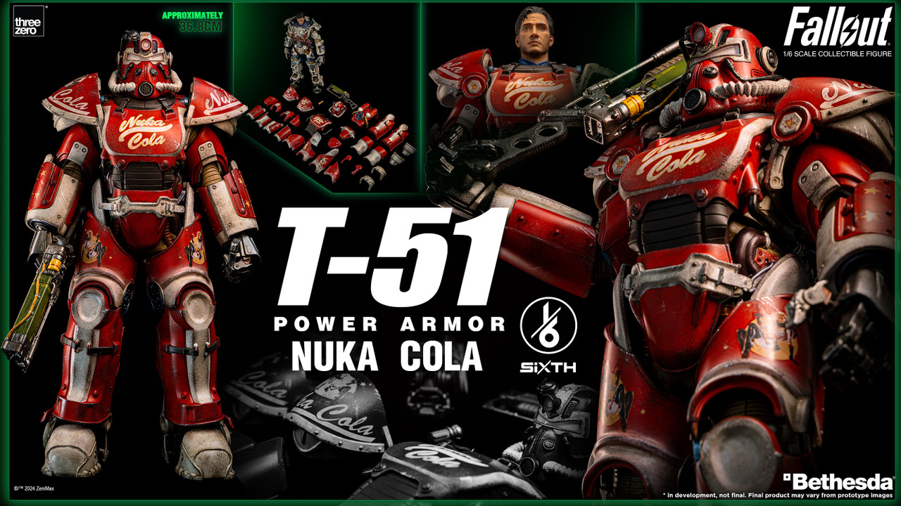 Threezero 1/6 3Z0773 T-51 Nuka Cola Power Armor Action Figure 3Z07732W0 9