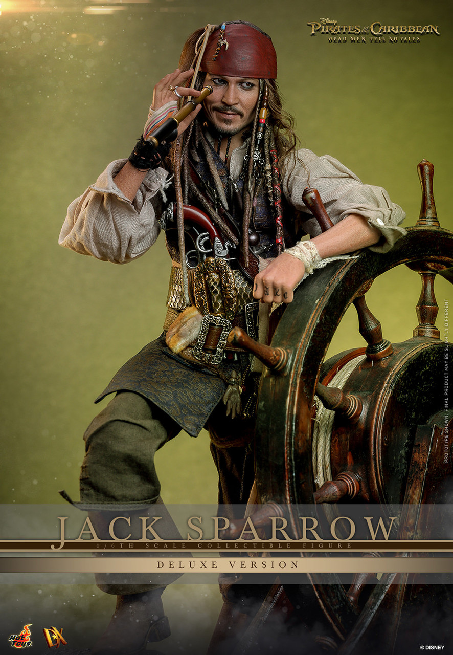 Hot Toys 1/6 DX38 Jack Sparrow Deluxe Action Figure Pirates of the Caribbean Dead Men Tell No Tales 2