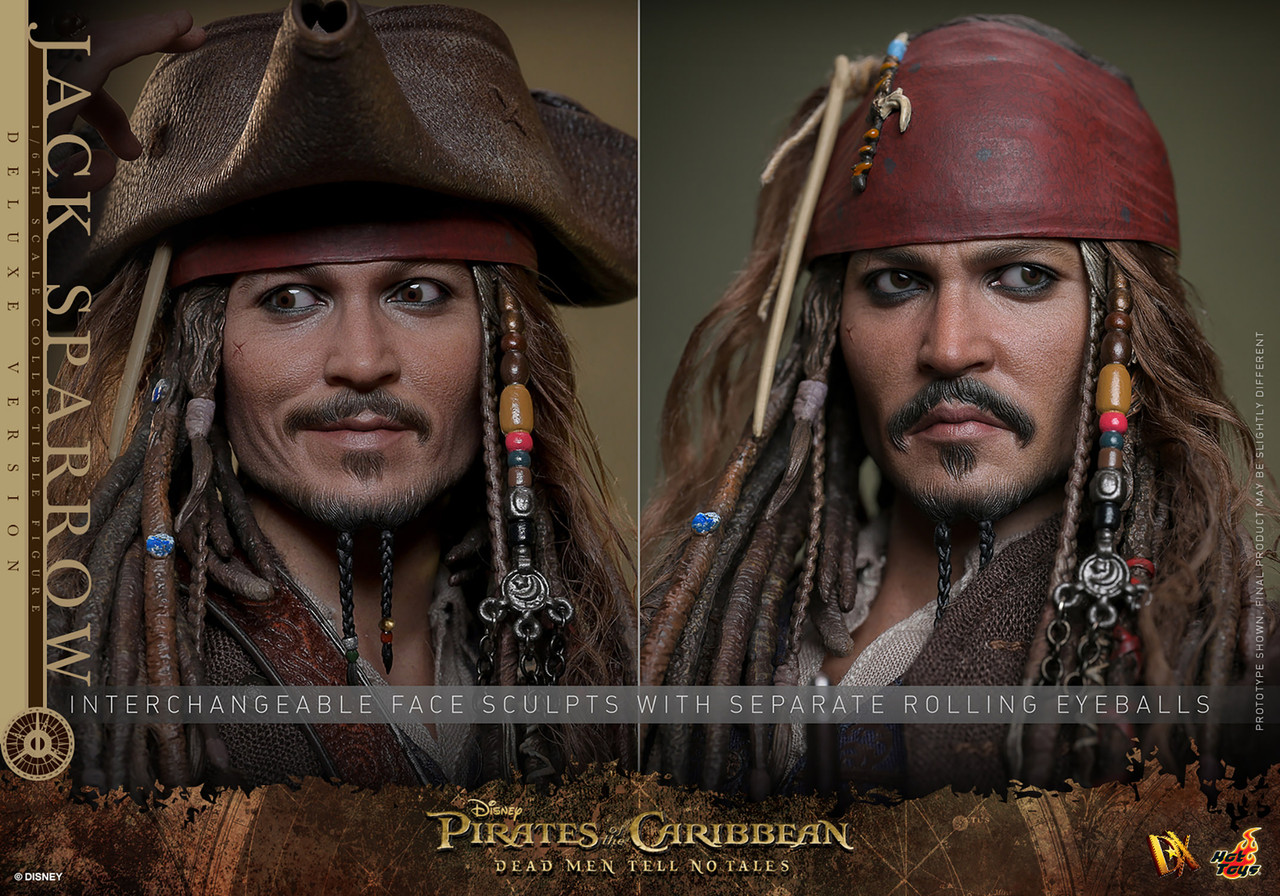 Hot Toys 1/6 DX38 Jack Sparrow Deluxe Action Figure Pirates of the Caribbean Dead Men Tell No Tales 4