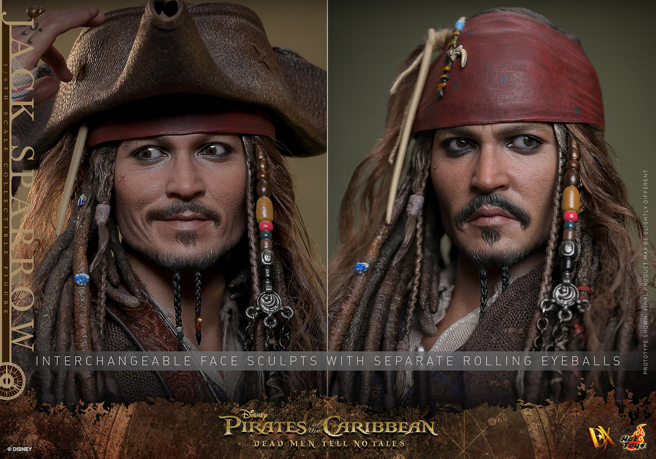 Hot Toys 1/6 DX37 Jack Sparrow Action Figure Pirates of the Caribbean Dead Men Tell No Tales 5