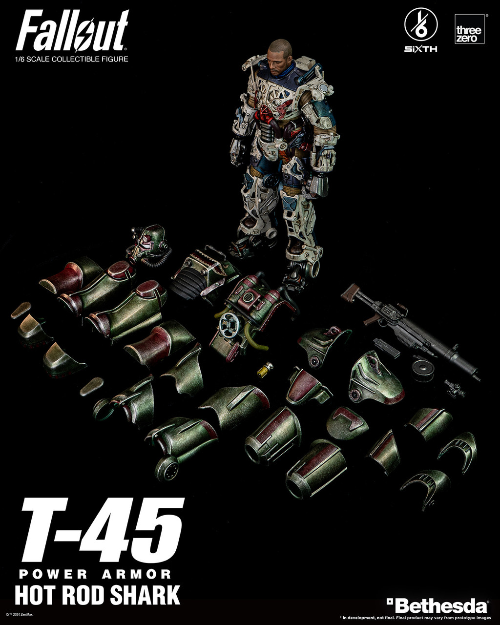 Threezero 1/6 T-45 Hot Rod Shark Power Armor