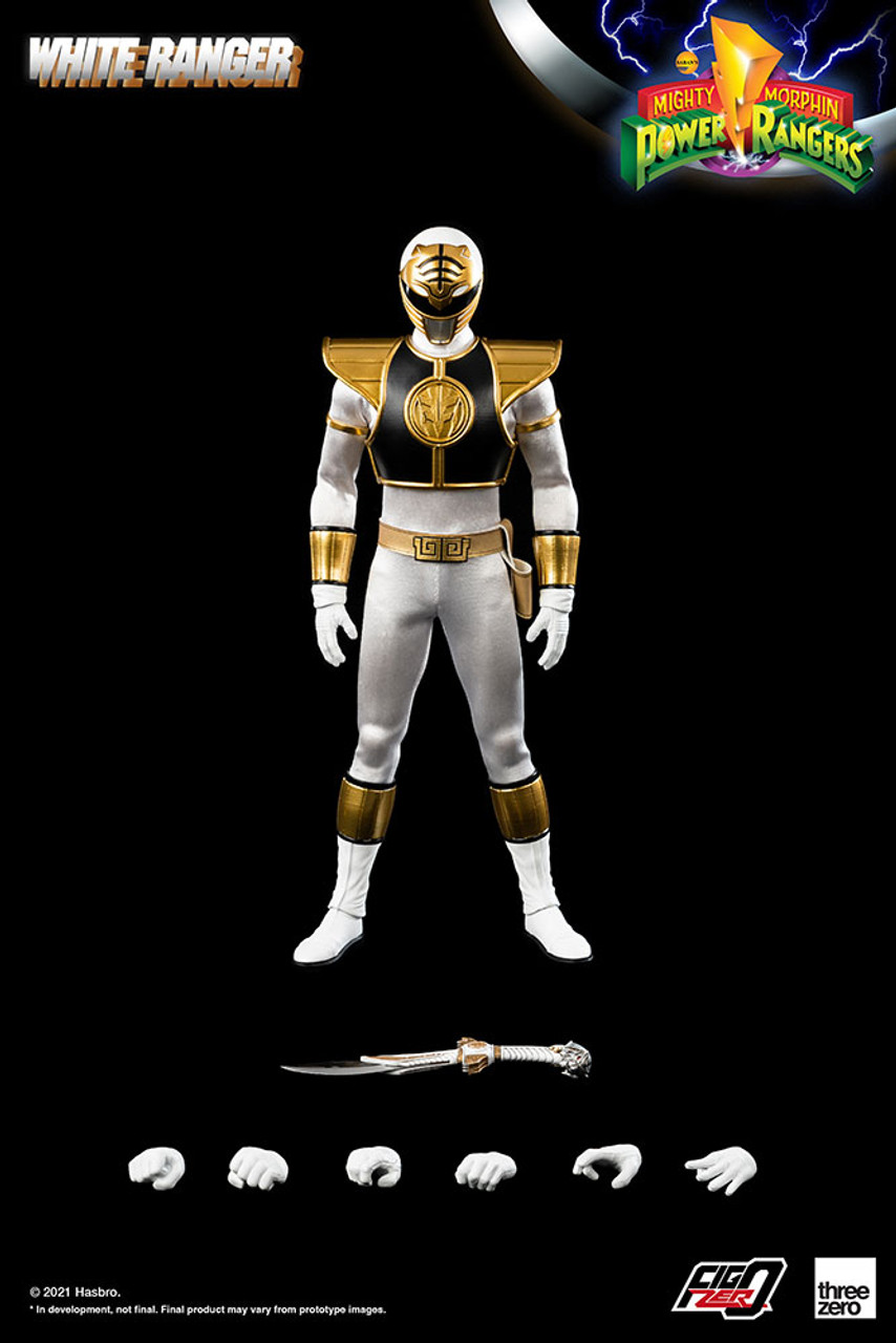 Threezero/Hasbro 1/6 3Z0299 White Ranger Mighty Morphin Power Rangers Action Figure 7