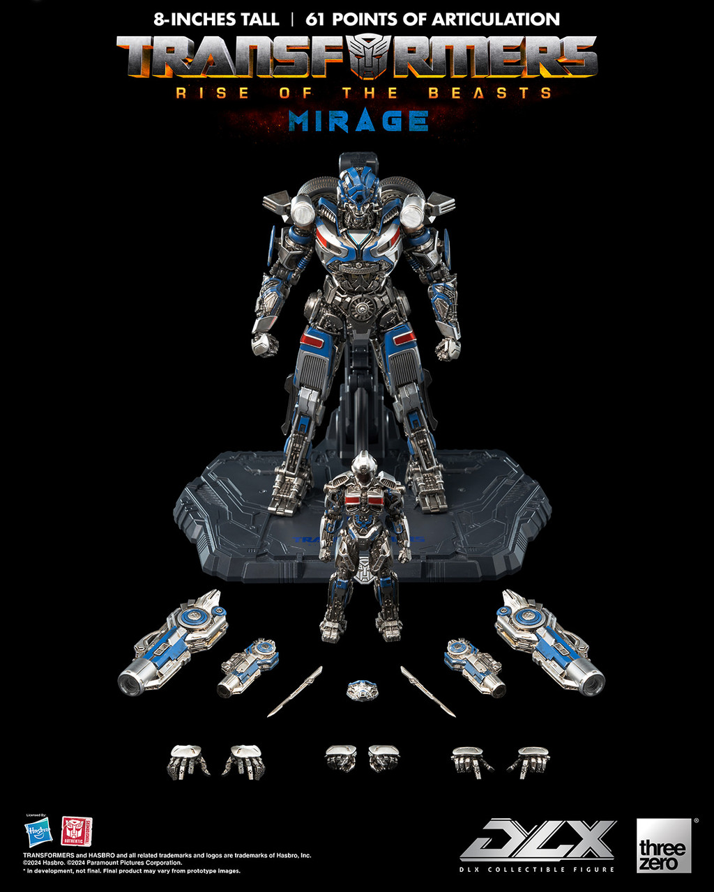 Threezero Transformers 3Z05646W0 Rise of the Beasts DLX Mirage Noah Díaz Action Figure 9
