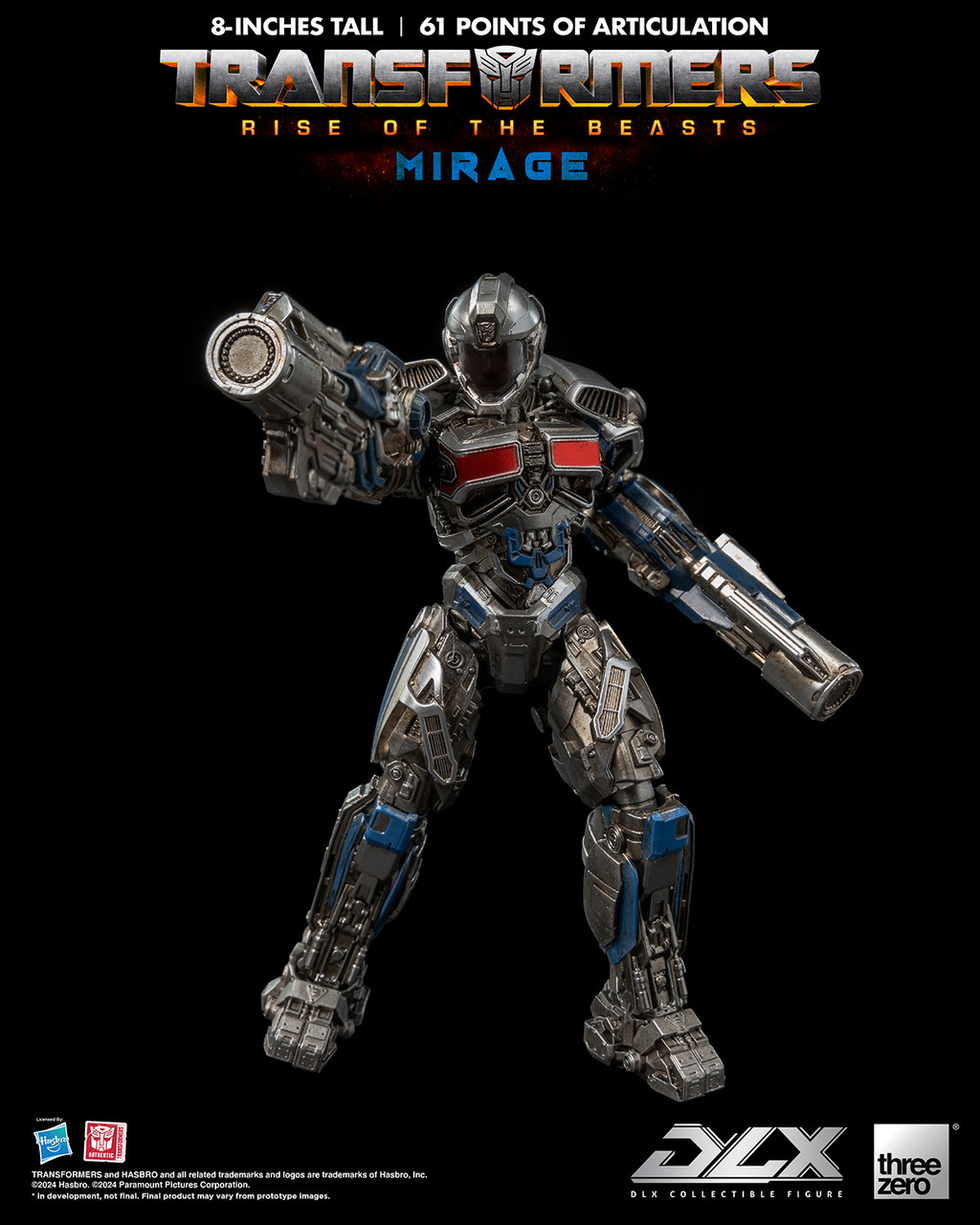 Threezero Transformers 3Z05646W0 Rise of the Beasts DLX Mirage Noah Díaz Action Figure 8