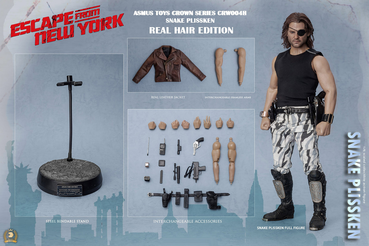 CRW004AH Crown Series Asmus Toys 1/6 Snake Plissken Real Hair Version Action Figure 7