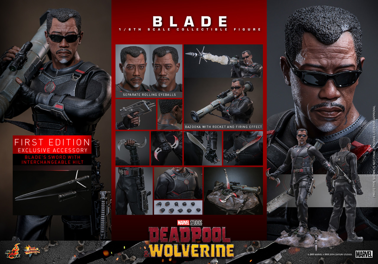 90s BLADE Marvel Movie デッドストック ゴールデンサイズ 1997 Blade Movie Marvel ToyBiz Collector Edition Action