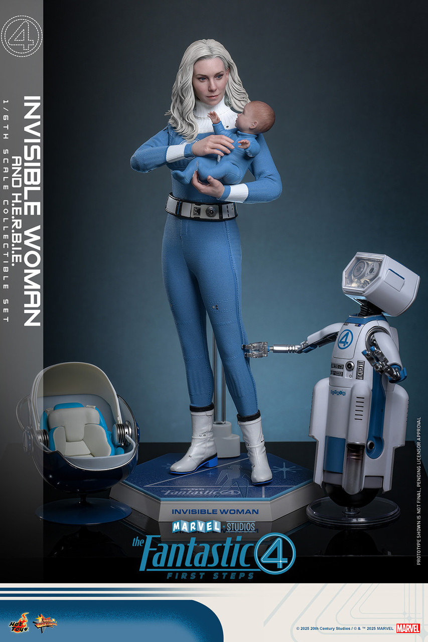 Hot Toys 1/6 MMS824 Invisible Woman with HERBIE Deluxe Action Figure The Fantastic Four First Steps 2