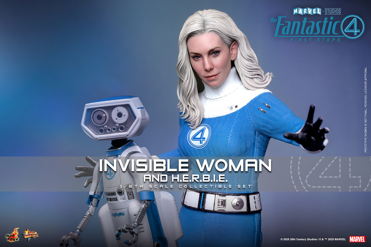Hot Toys 1/6 MMS824 Invisible Woman with HERBIE Deluxe Action Figure The Fantastic Four First Steps 1