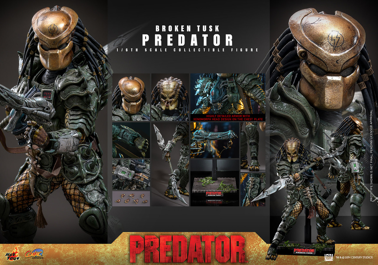 Hot Toys 1/6 Broken Tusk Predator Figure