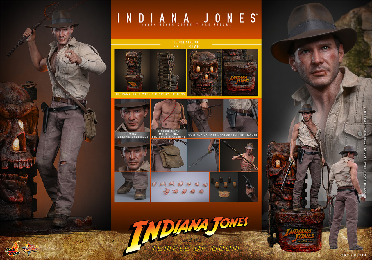 Hot Toys 1/6 Indiana Jones Temple of Doom Deluxe