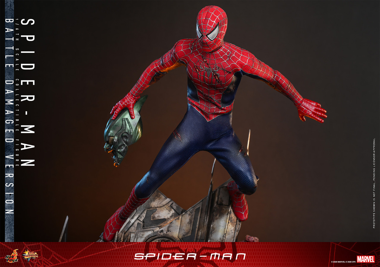 Hot Toys 1/6 MMS859 Spider-Man Battle Damaged Action Figure 7