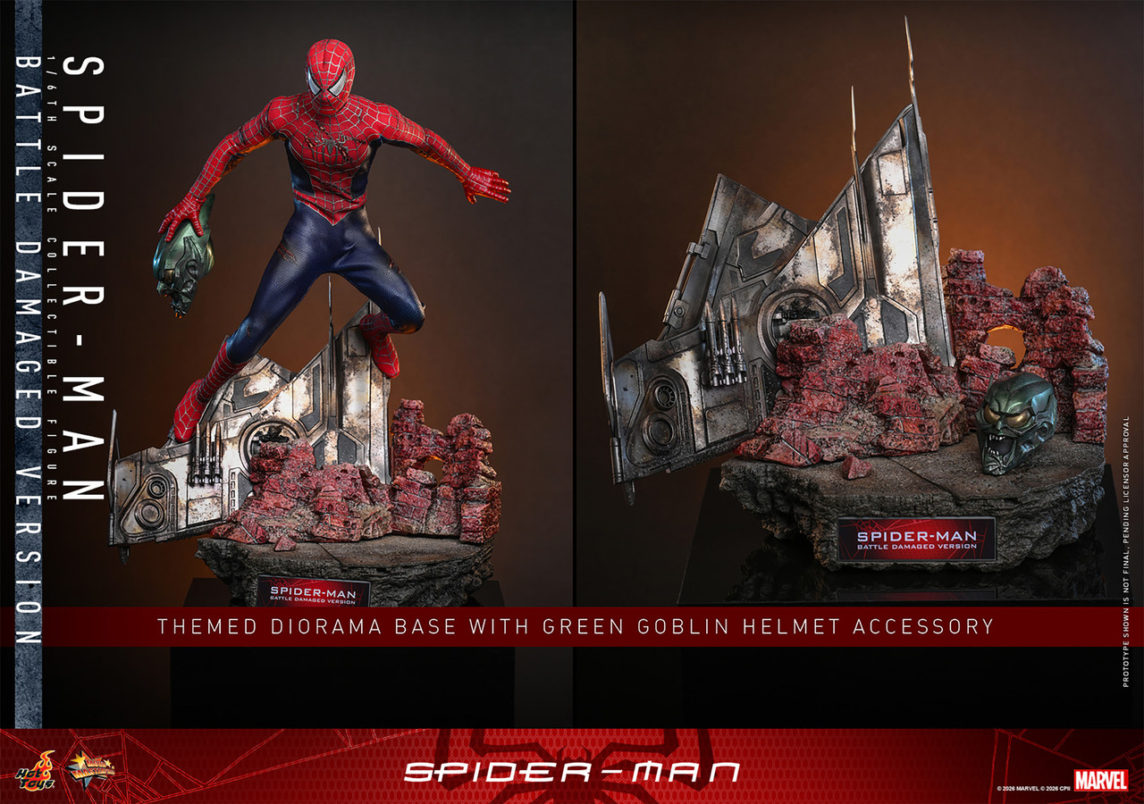 Hot Toys 1/6 Spider-Man Battle Damaged