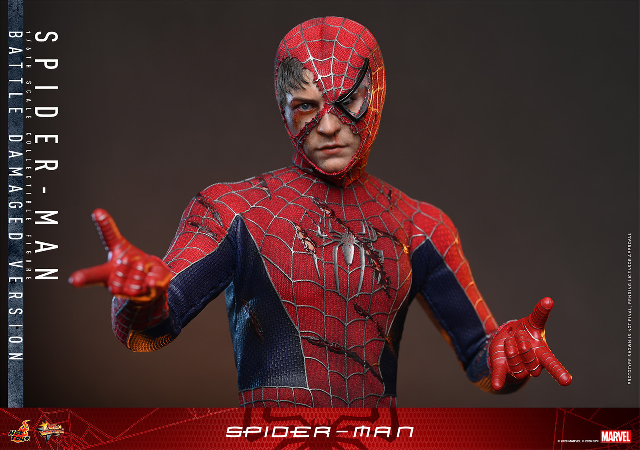 Hot Toys 1/6 Spider-Man Battle Damaged
