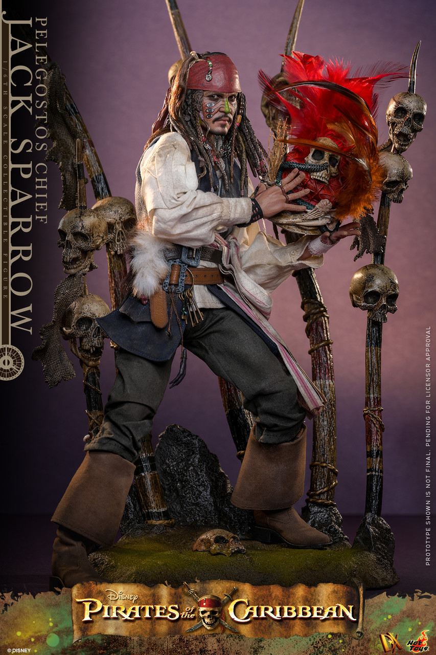 Hot Toys 1/6 DX48 Pelegostos Chief Jack Sparrow Action Figure Pirates of the Caribbean Dead Man’s Chest 4