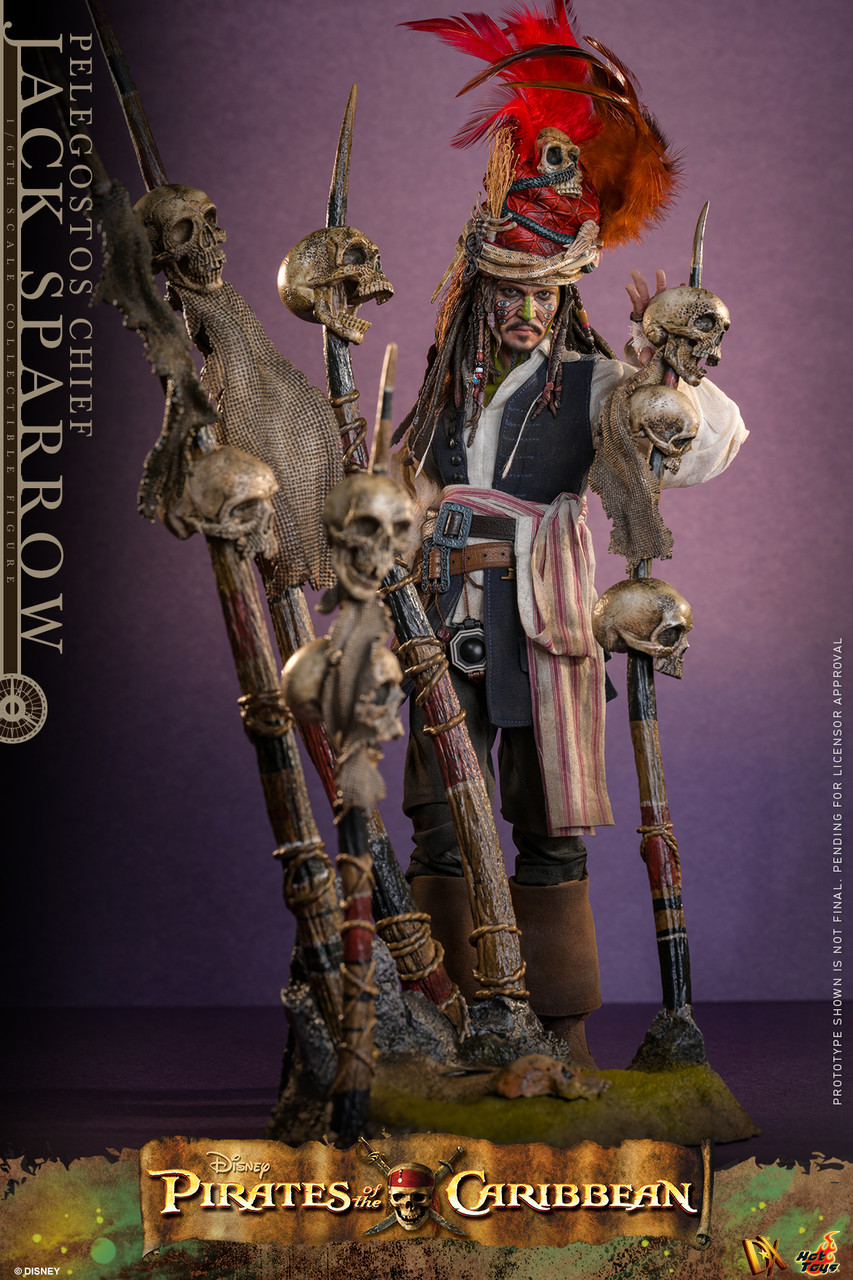 Hot Toys 1/6 DX48 Pelegostos Chief Jack Sparrow Action Figure Pirates of the Caribbean Dead Man’s Chest 5