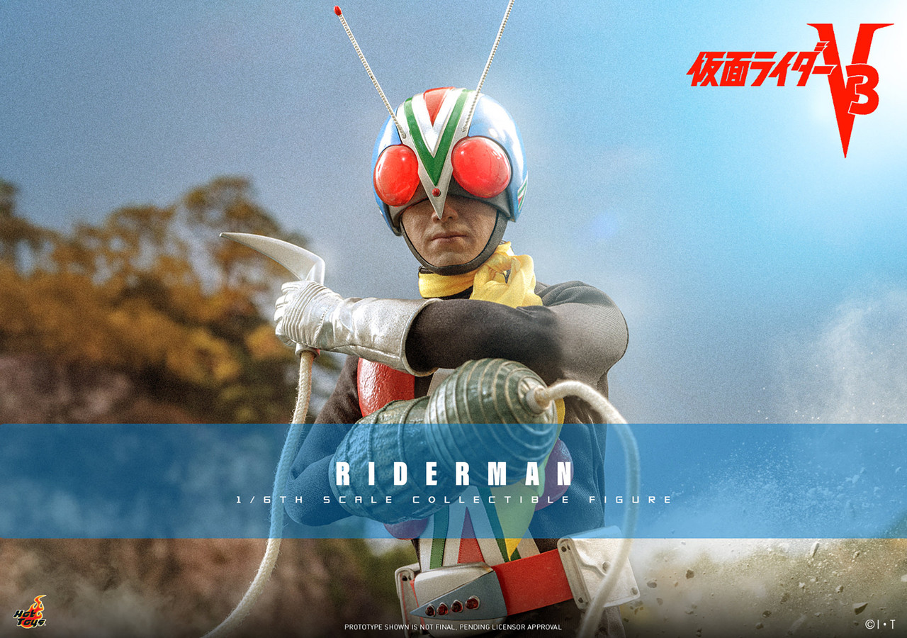 Hot Toys 1/6 TMS185 Kamen Rider V3 Riderman Action Figure 915457 1