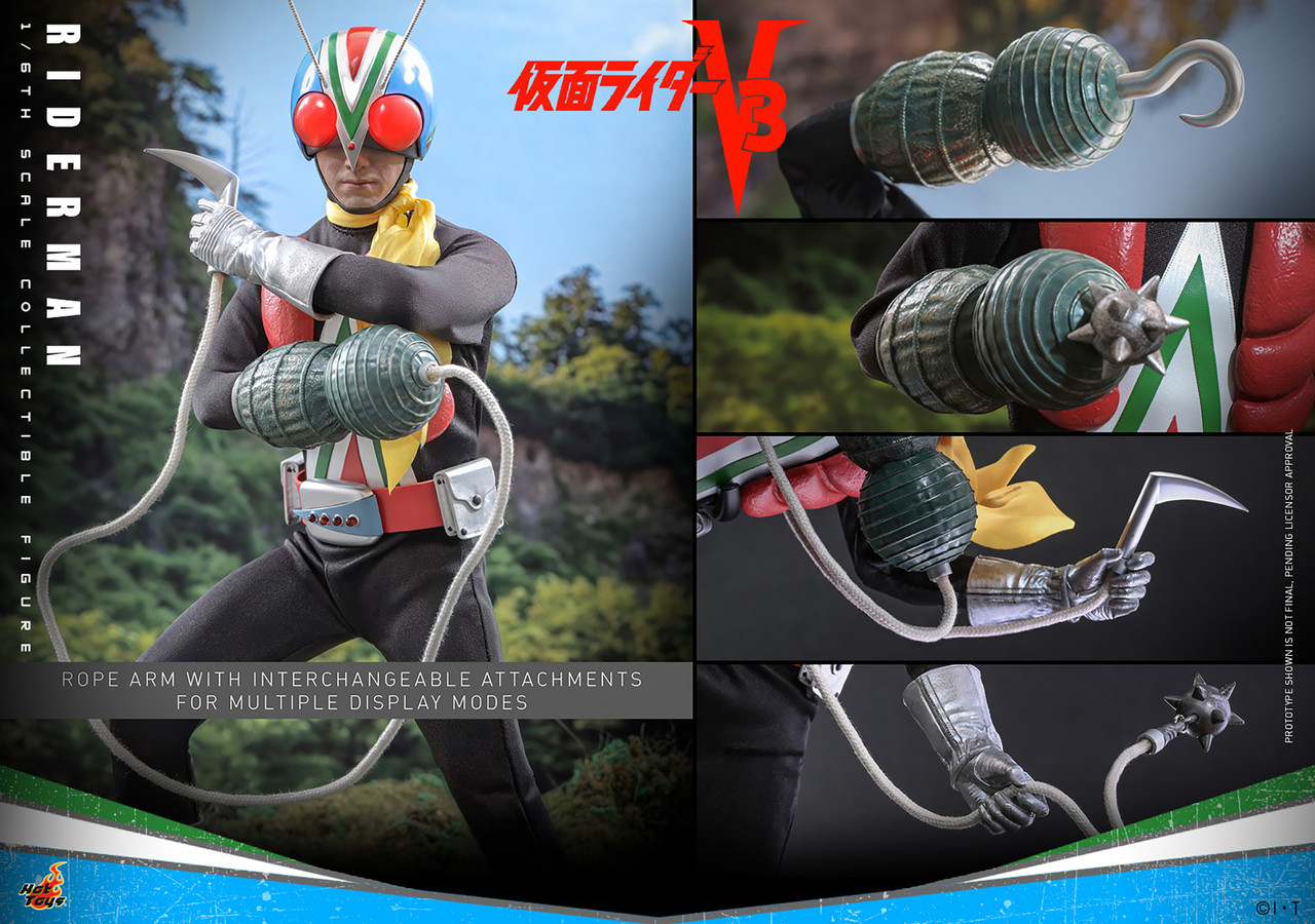 Hot Toys 1/6 TMS185 Kamen Rider V3 Riderman Action Figure 915457 8