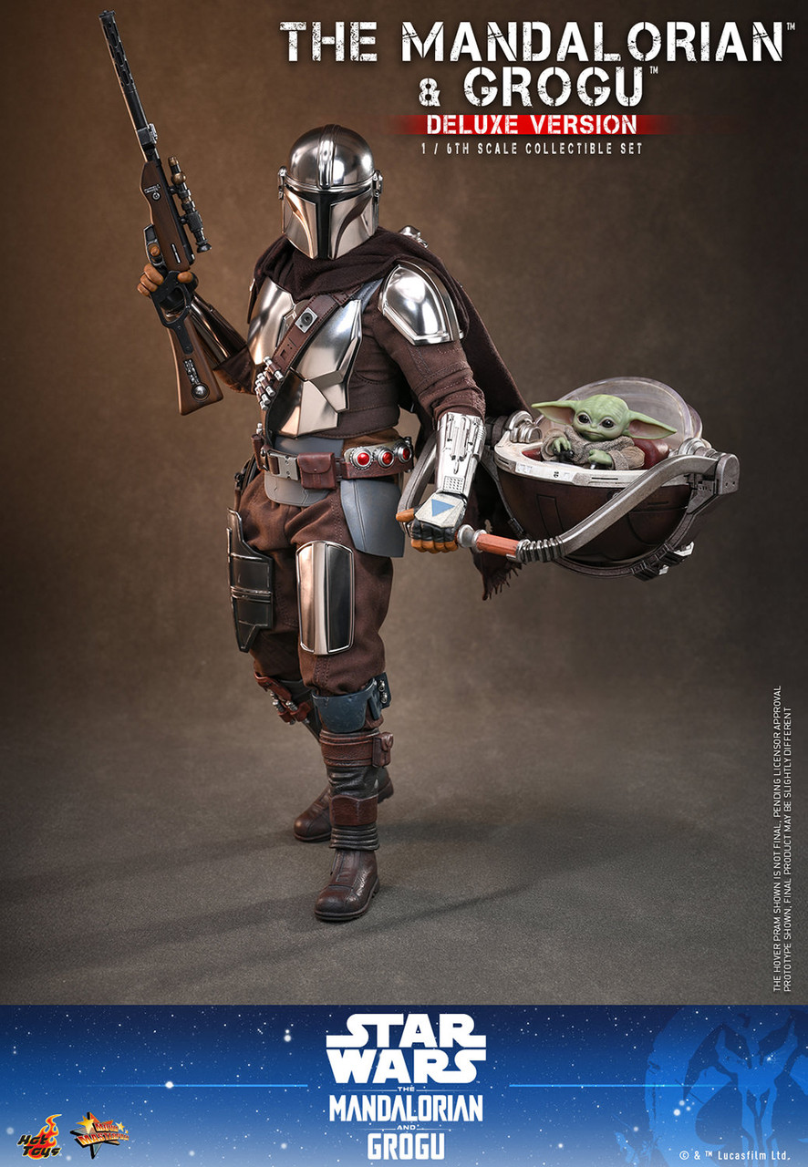 Hot Toys 1/6 MMS872 Mandalorian Grogu Deluxe Action Figure Set 9152981 2
